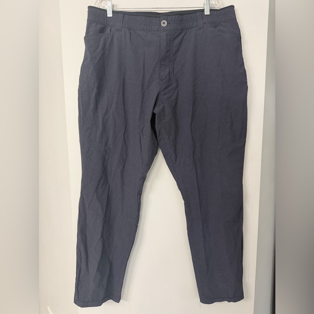 Kuhl Mens 42x32 Navy Deceptr Tuff Lite Rugged Workwear Flat Front Outdoor Pants